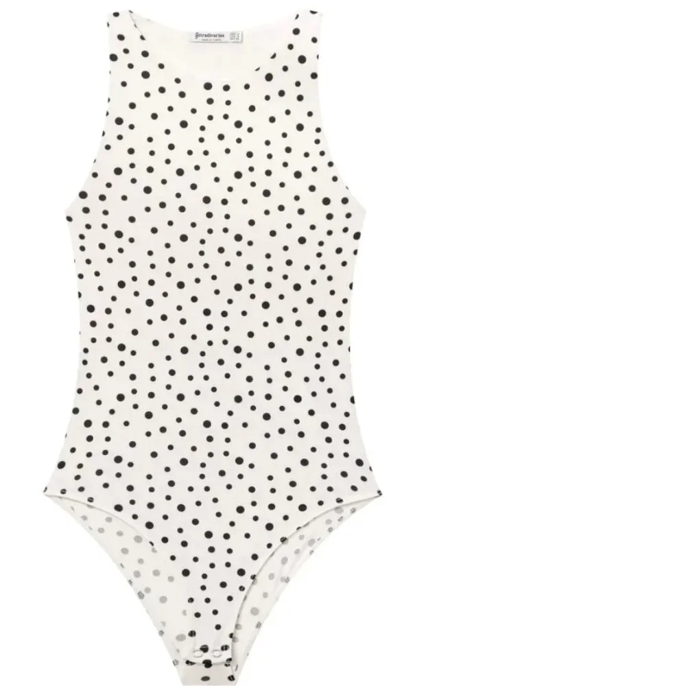 Stradivarius Polka Dot Bodysuit New Without Tags - Size M 🤍 - Picture 11 of 12